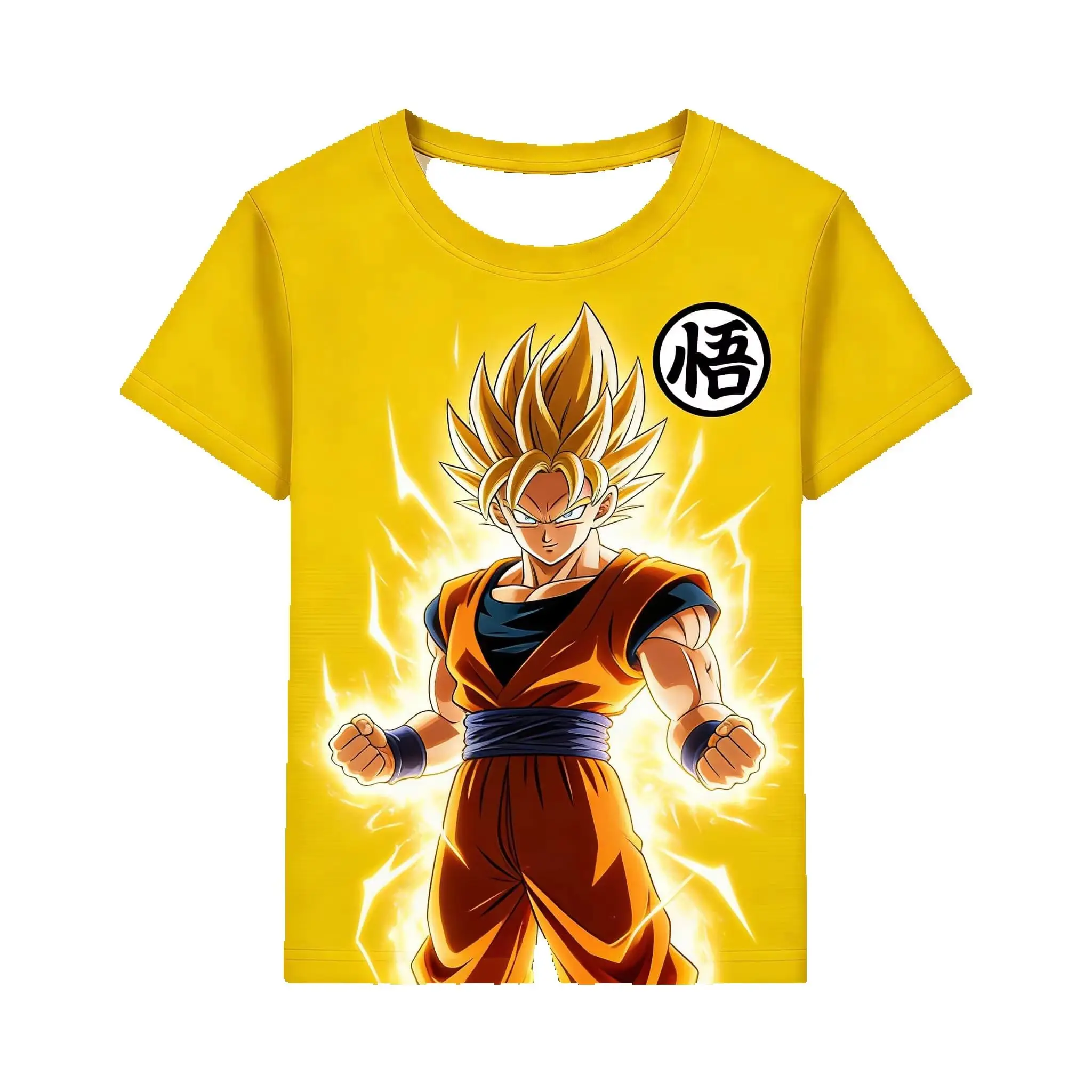 Dragon Ball Z Goku Super Saiyan GO Symbol T-Shirt 3D Quick Dry For Men Women Kids Anime Fan Tee Summer  Children's T-shirt