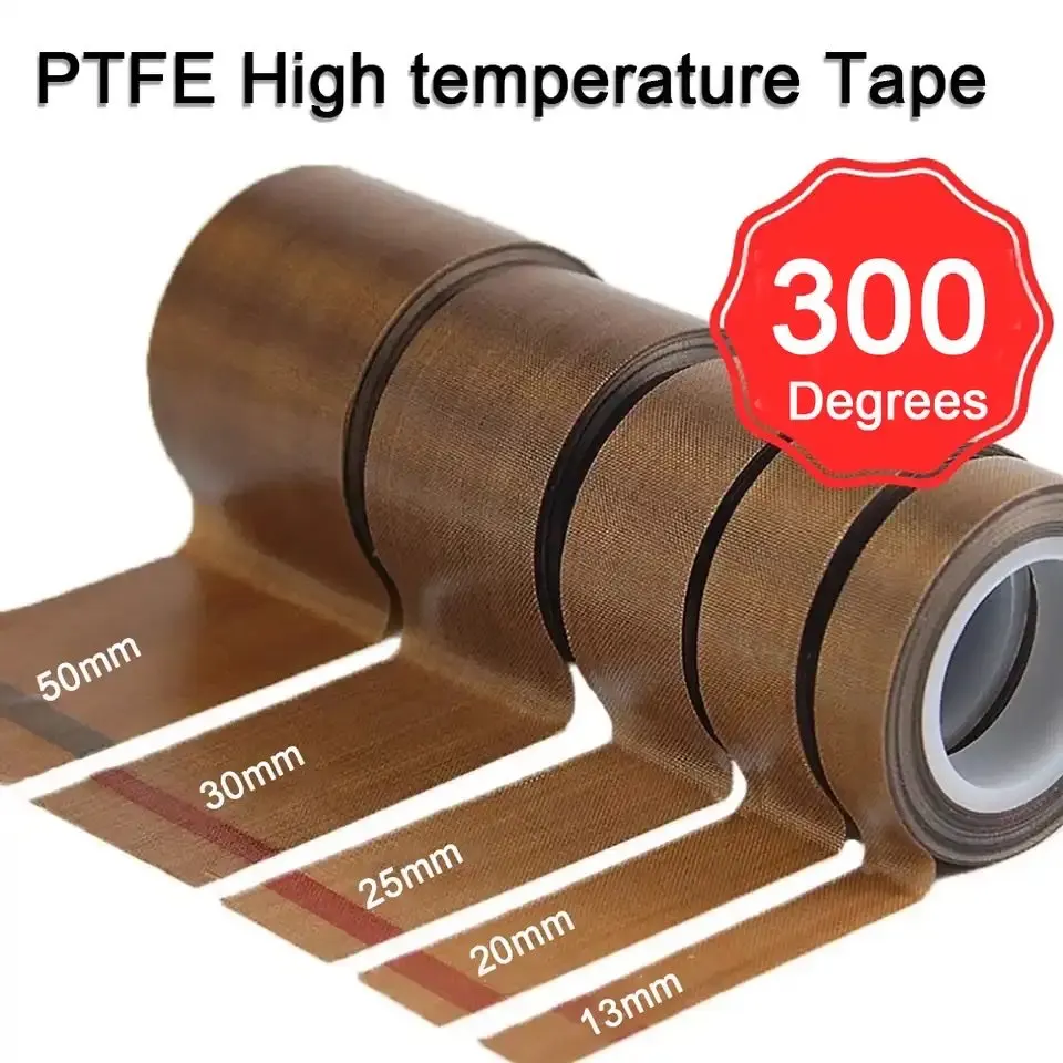 PTFE 30 Ft Fabric PTFE Tape for Hand or Vacuum Impulse Sealer Machine Coated Adhesive High-temperature Tape for Food Saver Seal