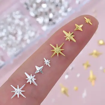 10件式奢華花朵十字心形橢圓星形美甲配件鋯石水晶美甲飾品裝飾吊墜 10 最佳銷售 釘十字架吊墜 - №7