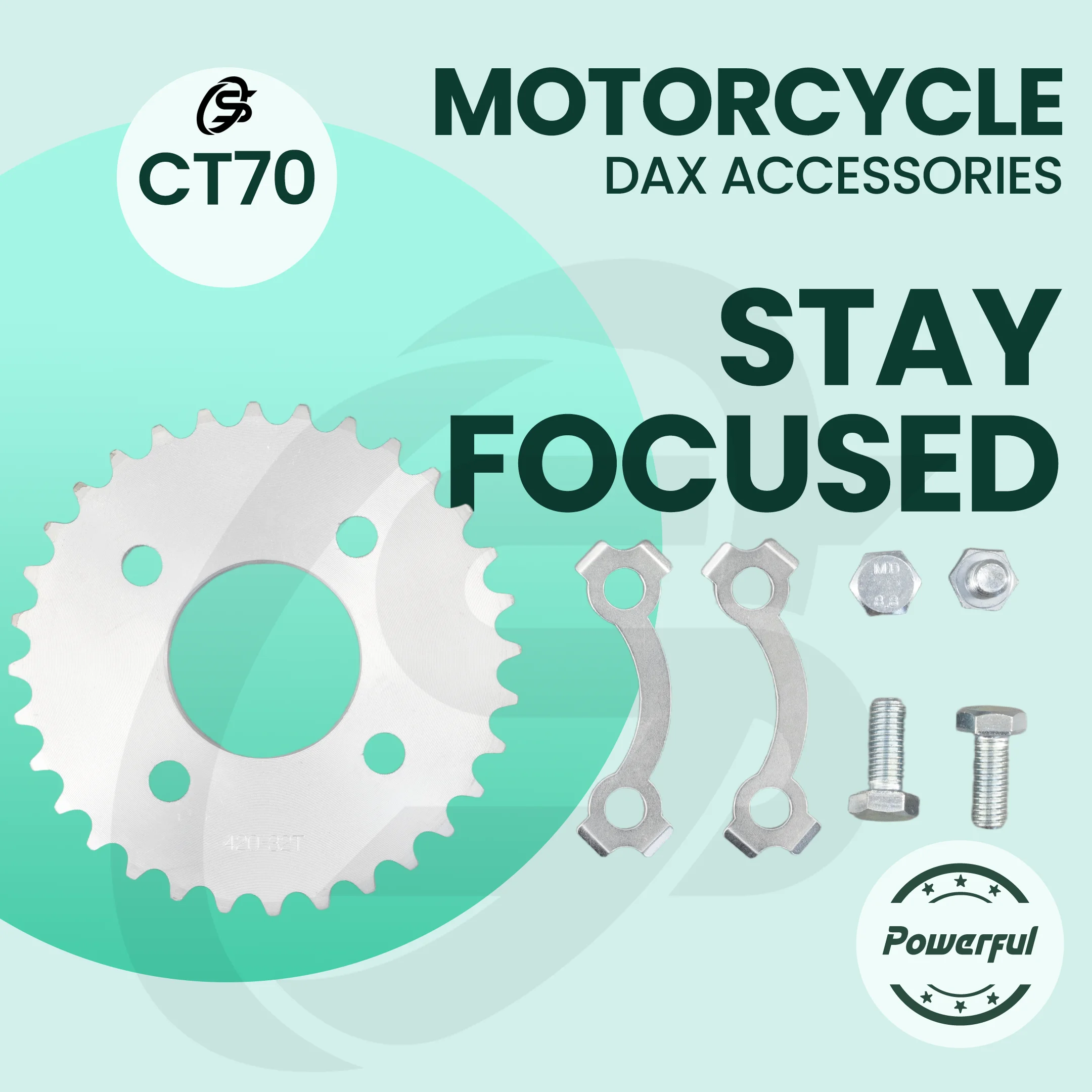 Kit de Piñón CT70 420-32T, Cadena de Piñón ST70, Piñón de 32 Dientes, Estilo Tornillo, Piezas de Motocicleta para HONDA DAX CT70 ST70
