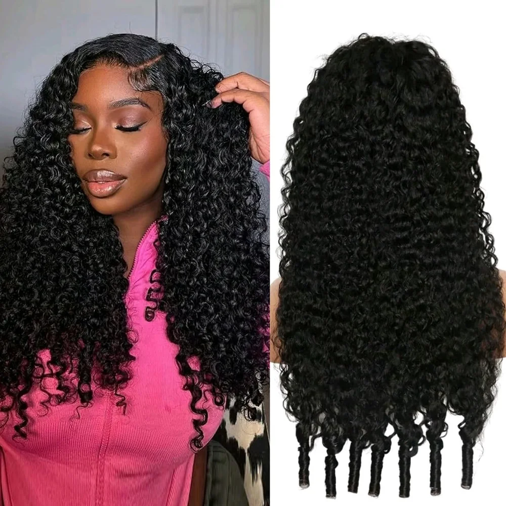 44 46 Zoll 13x4 HD Burmesische Lockige Wellen-Lace-Front-Perücken aus Echthaar, 200 Dichte, 13x6 Transparente Wasserwellen-Lace-Frontal-Perücken