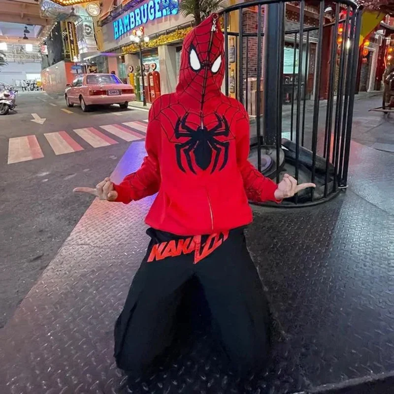 Uma casa de urso anime aranha traje de halloween hoodies rua hip-hop camisola casual moda exterior solto comp1p2t 2025 novo