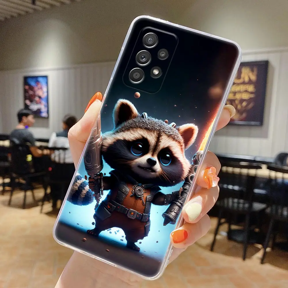 Clear Case For Samsung Galaxy A54 A51 A71 A53 5G A52 A23 A13 4G A32 A33 A73 A55 A72 Phone Cover Cute Baby Marvel Heroes Avengers