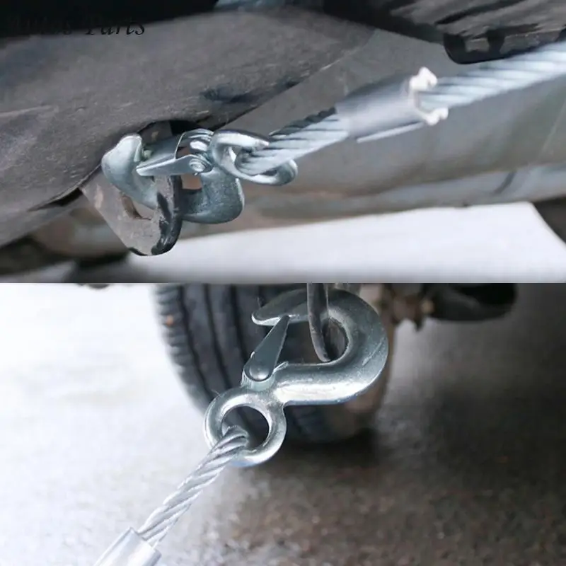 57BA حبل حزام الشحن الشاقين للسيارة لسحب سيارات سيارات سعة حمل 3/5/7 طن حبل السحب مع خطاف السلامة