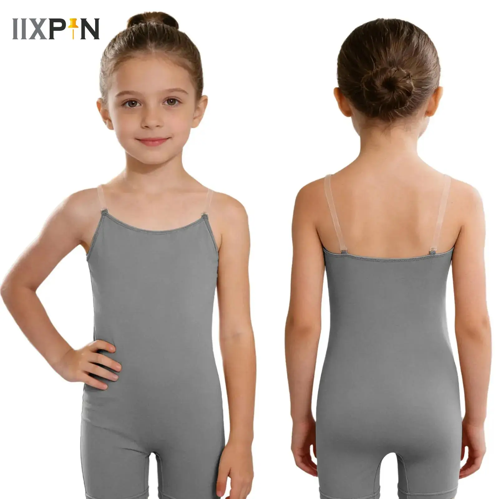 

Kids Adjustable Shoulder Straps Slimming Bodysuit Sleeveless Ballet Leotards for Girls Dance Underwear Camisole Gym Tank Leotard