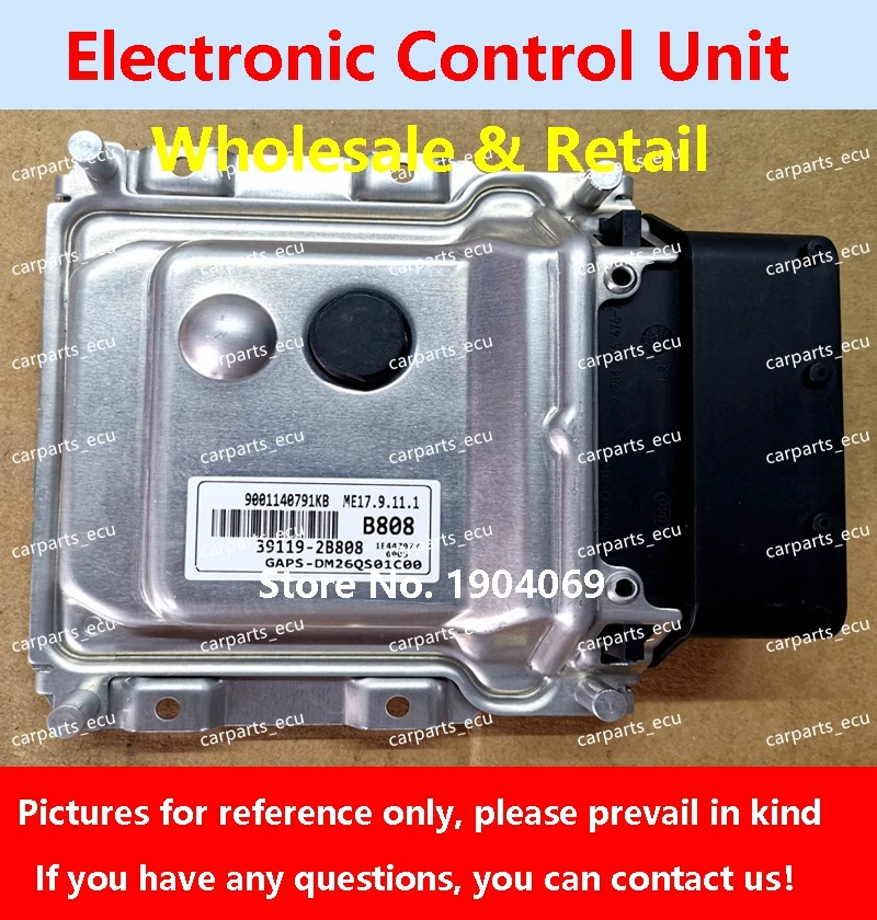 

39119-2B808 B808 For Hyundai kia rio cerato car Engine computer board ME17.9.11.1 39111-03530 A32 ECU 39113-03210 B413