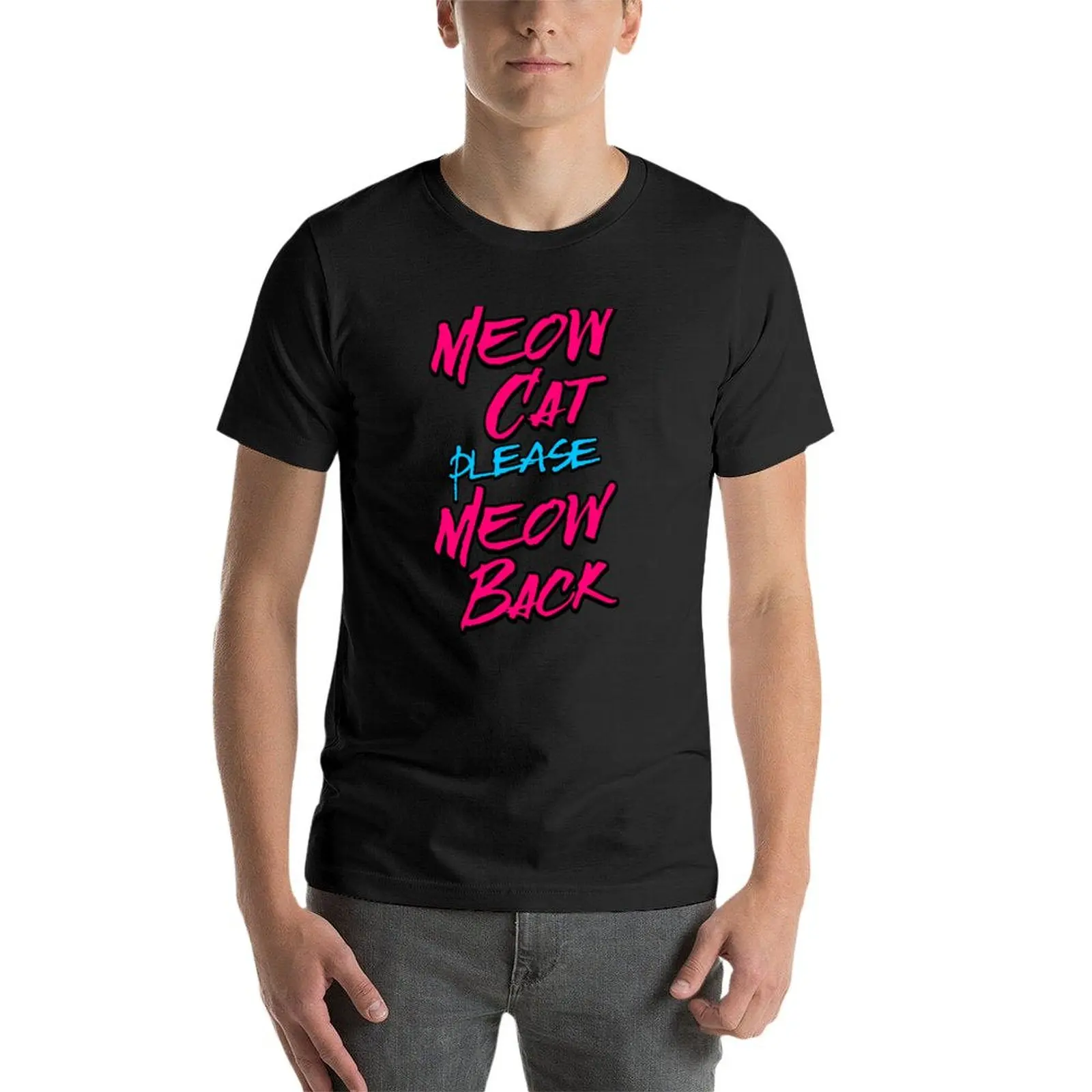 Eurovision-T-shirt pour hommes, motif chat miaou, lasagne bébé, vêtements esthétiques, poids lourd, 2024