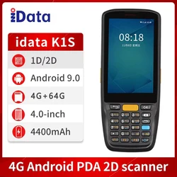 IDATA K1S Android Data Collector 2D PDA Handheld Terminal 4G WIFI GPS Bluetooth Full Netcom Wiresless Express Barcode Scanner