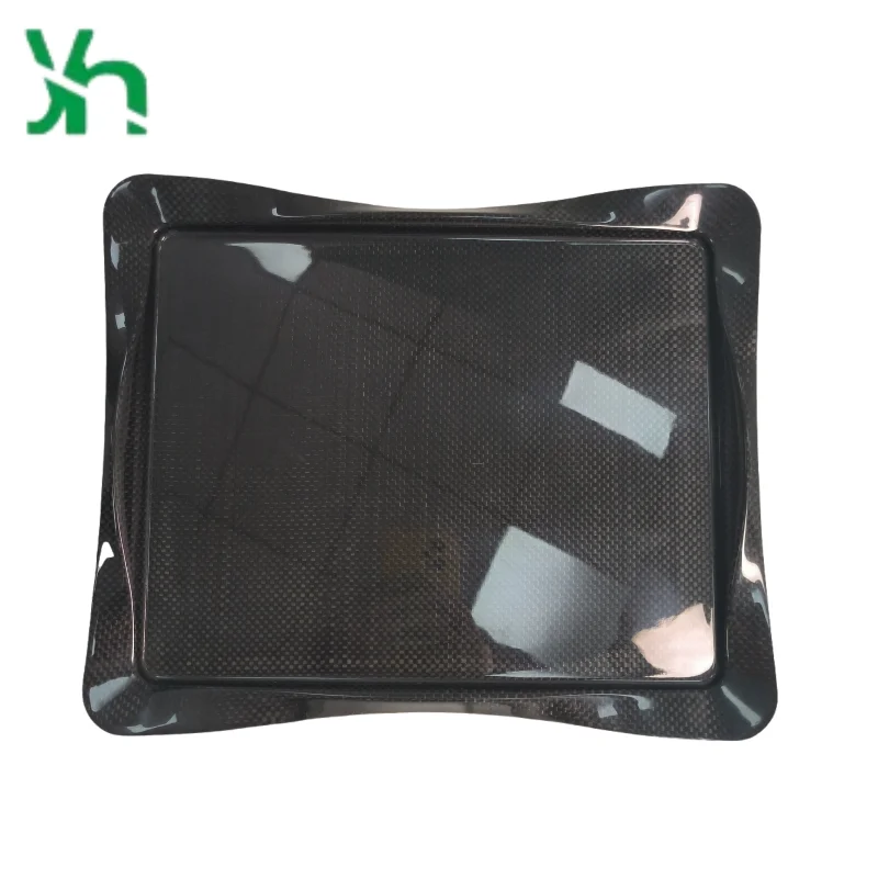 Bandeja grande de fibra de carbono de 30x25 cm, tejido plano de carbono seco para servir fiestas, cocina y comedor
