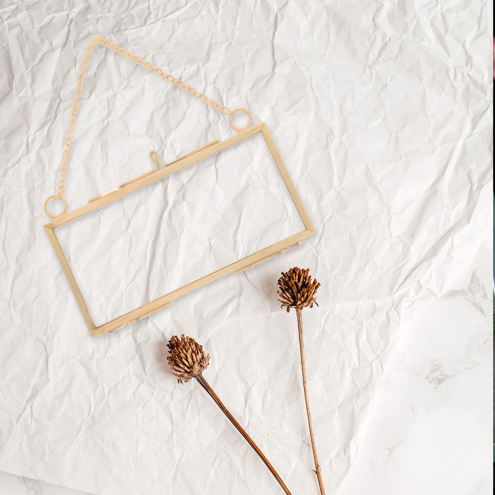 

Hanging Glass Frame for Photographs and Artwork Simple Unique Design Perfect for Home and Festival Gifts Glass Frame