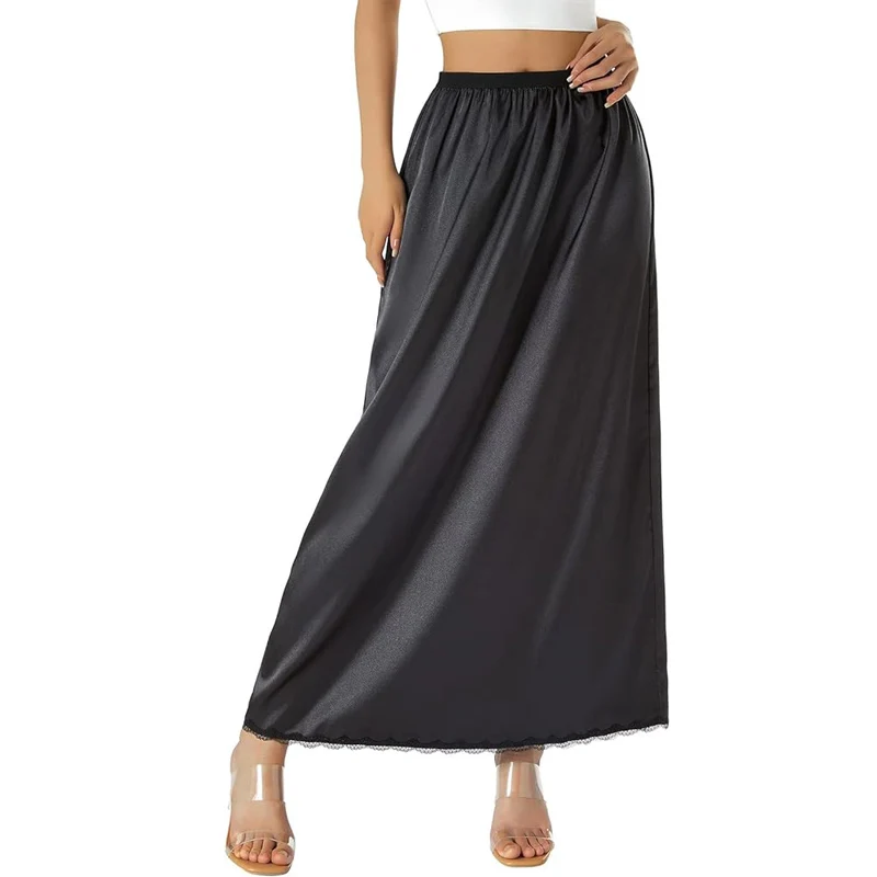 

Se Полудлинная юбка трапециевидной формы с кружевом предотвращает воздействия Прозрачная полиэфирная ткань Fre Sle Дизайн со средней талией