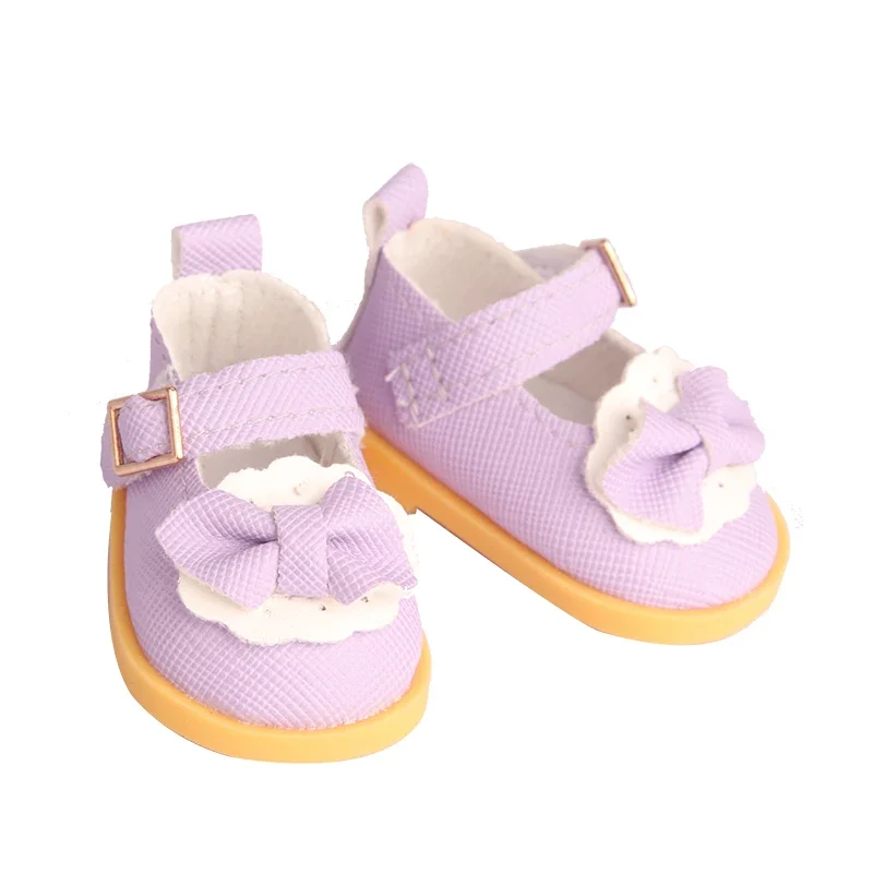 1/6 Carino 5.5 centimetri DELL'UNITÀ di elaborazione Del Cuoio Arco Scarpe Da Bambola Stivali Per 14 "Russo E EXO Doll Mini Scarpe Accessori Per 32-33 Russia FAI DA TE bambola GIOCATTOLO