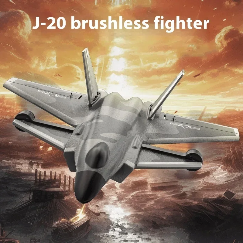 Rc Plane'S New Product Kf700 Six Channel J-20 Fighter Jet Brushless Remote-Controlled Aircraft Fixed Wing Glider Toy