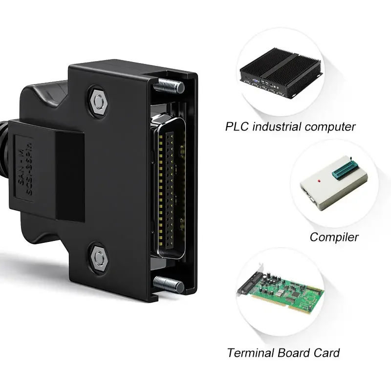 SCSI خط البيانات المؤازرة CN 14/20/26/36/50Pin محرك التدريع المزدوج IO خط التحكم في الإشارة محرك تمديد الحبل للماسح الضوئي 1-5 متر