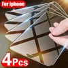 4PCS Tempered Glass for iPhone 11 12 13 14 15 16 17 Pro Max Screen Protector on for iPhone 12 13 Mini 7 8 6 Plus SE Glass 1