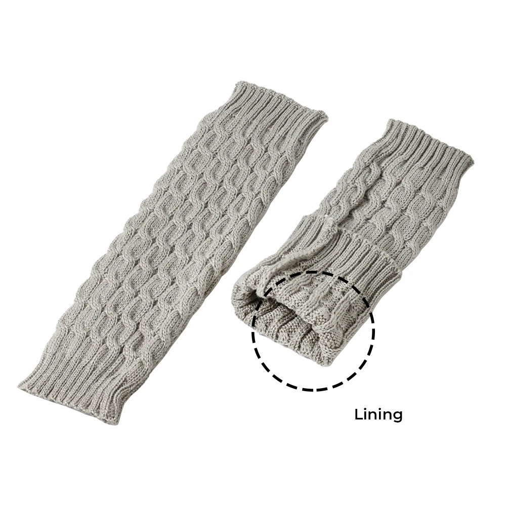 Women\'s Winter Warm Acrylic Cable Knit Leg Warmers 40cm Length Neon Colored Boot Cuffs for Fashion And Protection