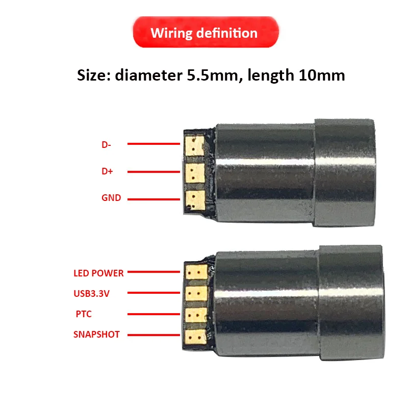 1MP 5.5mm USB Endoscope Camera Module Wide Angle FOV140°  Industrial Inspection Ultra Short Endoscope Probe (EZ-EN55S-R)