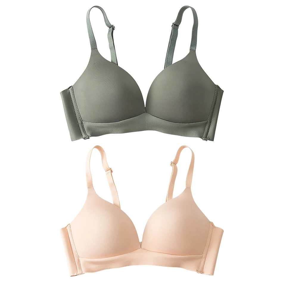 Comfort and Support Seamless Wireless Bra Lightweight Soft Cup One-Piece Everyday Wear Bras Women Simple and Casual Bras