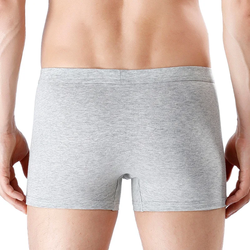 Boxers de algodón liso, pantalones cortos para hombre, calzoncillos Boxer básicos para hombre, calzoncillos de talla grande, ropa interior transpirable, lencería para hombre