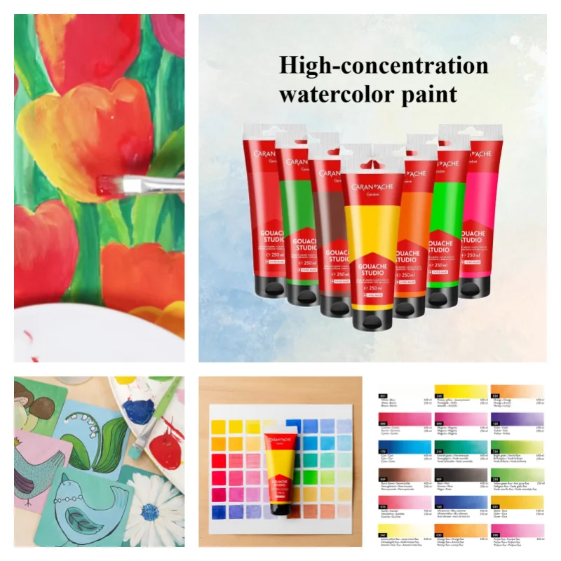 

Набор акварельных красок 250 мл для студентов, для занятий рисованием, творчества, граффити, рисования на открытом воздухе, портативные акварельные краски