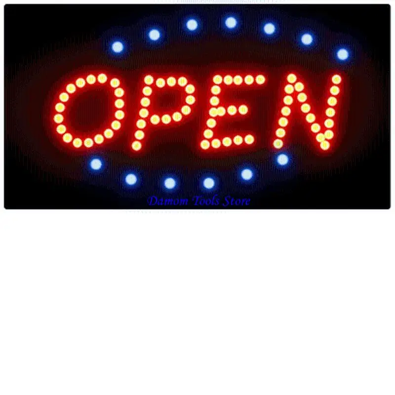 57BE 110V Bright Animated Motion Running LED Business Store Shop OPEN Sign