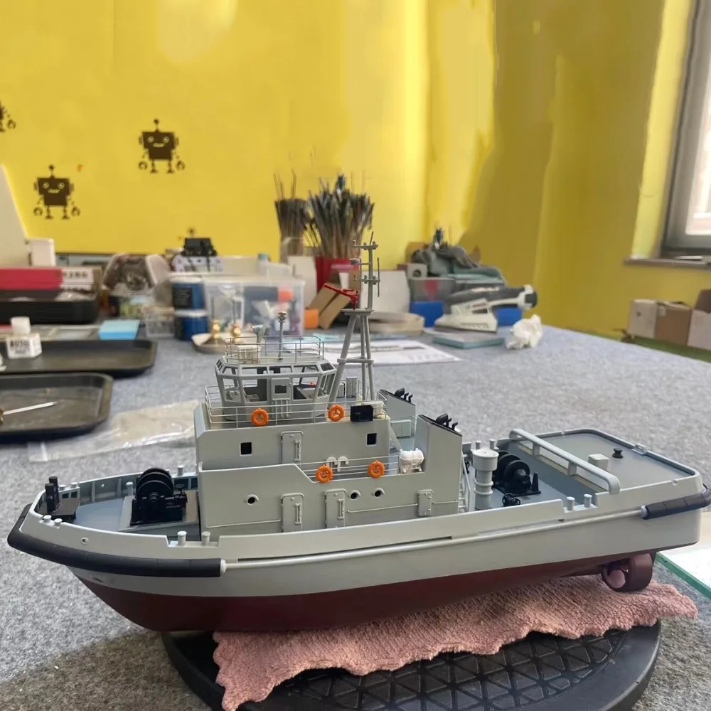 1/100 RC Ships 35cm Simulation 1907 Port Remote Control Tugboat  3D Printing Molding Dual-motor RC Schiffe RTR Ship Toy Boy Toys