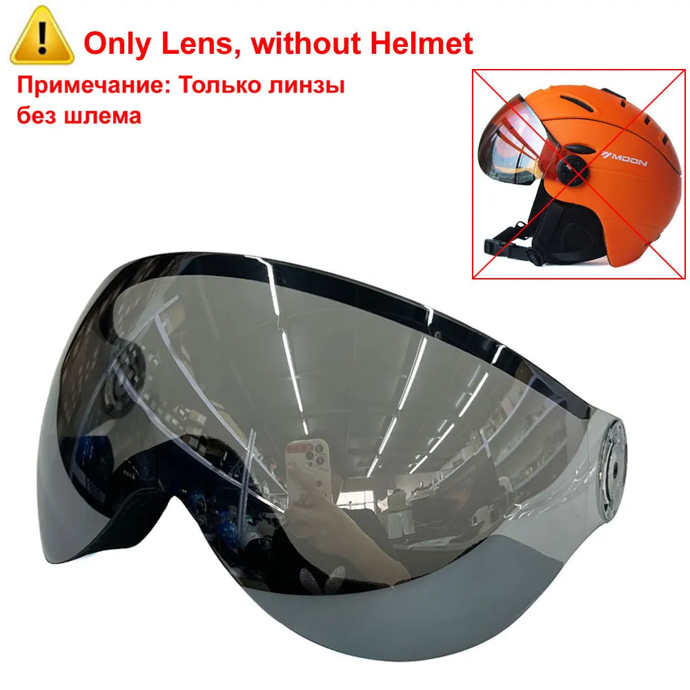 MOON Professioneller, integral geformter, halbbedeckter Skihelm, Sport, Herren, Damen, Schnee, Skifahren, Snowboard, Helme mit Schutzbrillenbezug 6