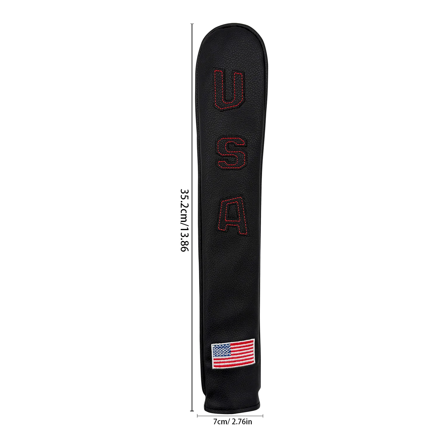 Golf Alignment Rod Cover Aiming Training Aid Headcover PU Waterproof Leather Embroidery Head Protection Golf Accessories