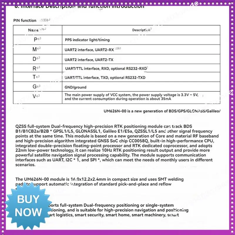 

Горячая плата разработки Ltem UM626N, двухчастотный многосистемный модуль сантиметрового уровня RTK GNSS, базовая станция L1 + L5, выход 10 Гц