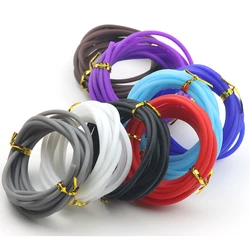 2/3/4MM1/2Yards Silicone Colored Hollow HoseJewelry Memory Line Hollow Round Tube Storage Line DIY Jewelry Bracelet/Necklace