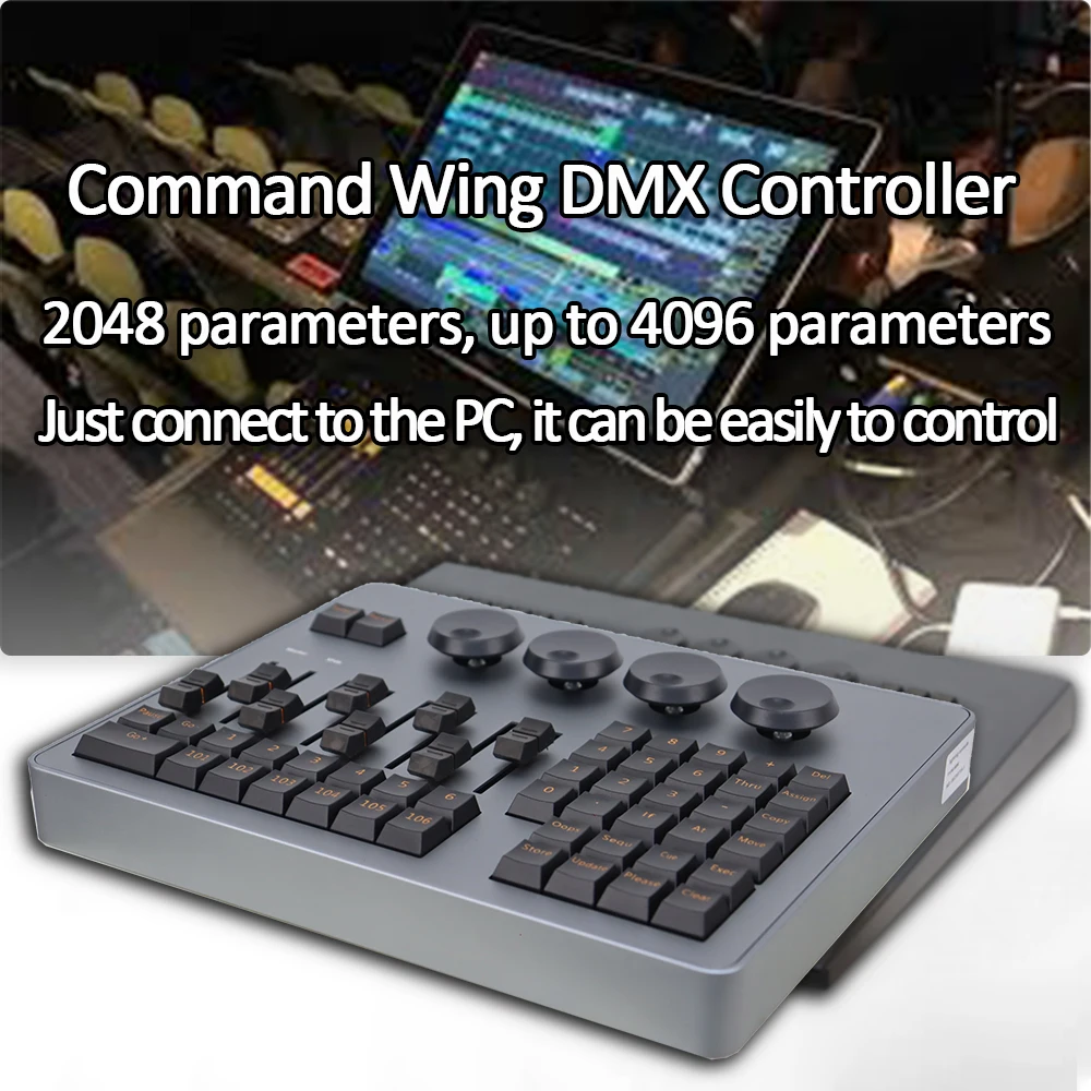 DMX Console Command Wing Fader Wing Stage Light Controller Lighting For Editing Program DJ Party Stage Lighting Runing 2