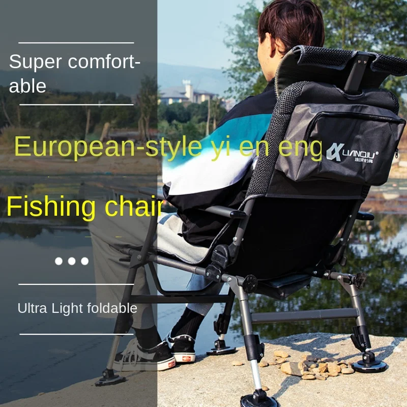 Zc Fishing Chair Reclining Seat Foldable Portable and Versatile Fishing Chair All Terrain