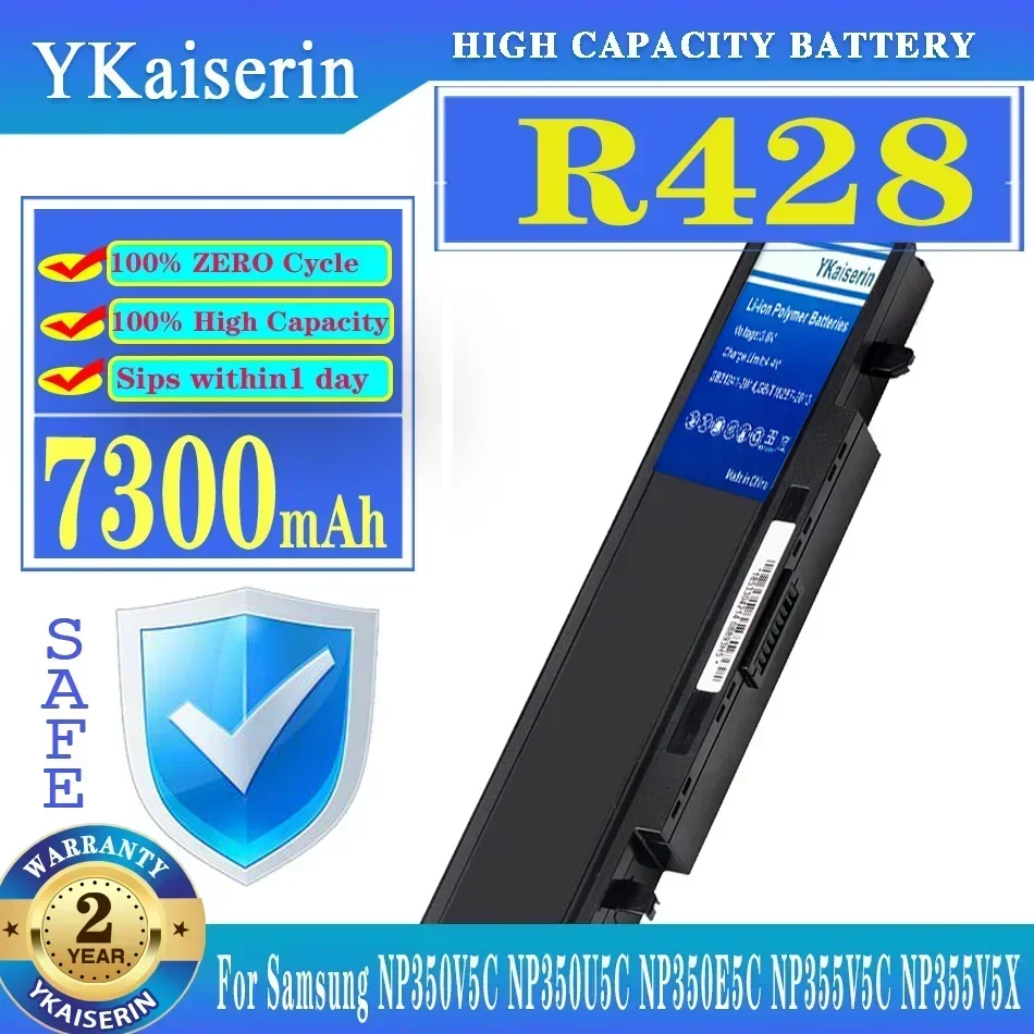 YKaiserin 7300mAh Battery R428 for Samsung NP350V5C NP350U5C NP350E5C NP355V5C NP355V5X NP300E5V NP305E5A NP300V5A NP300E5A