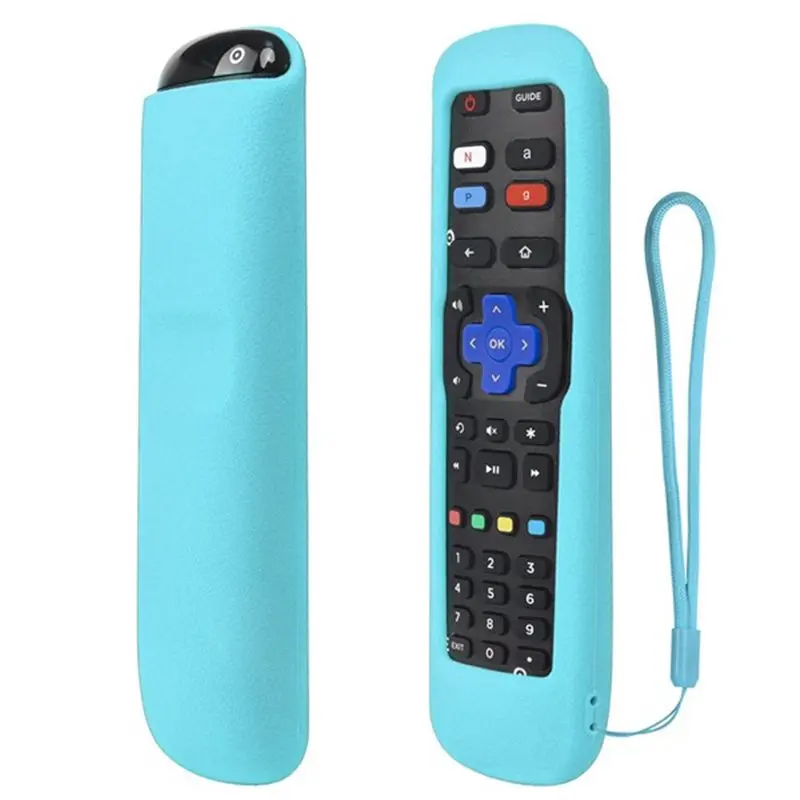 B76B Silicone Protective Case for TCL for Hisense TV Remote Control, Fluorescent Green, for R50B7120UK R55A7200GTUK