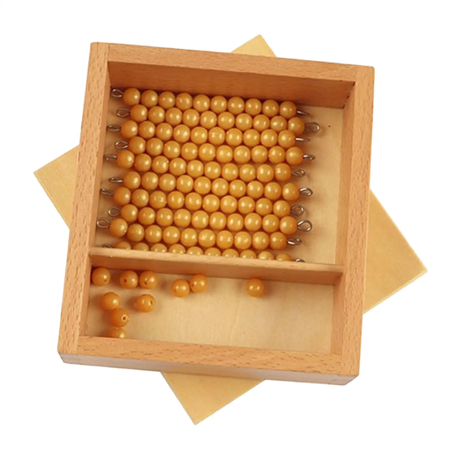 Montessori Math Beads Toys Wooden Board Counting Game Educational Manipulative Learning Tools for Preschool Problem Solving