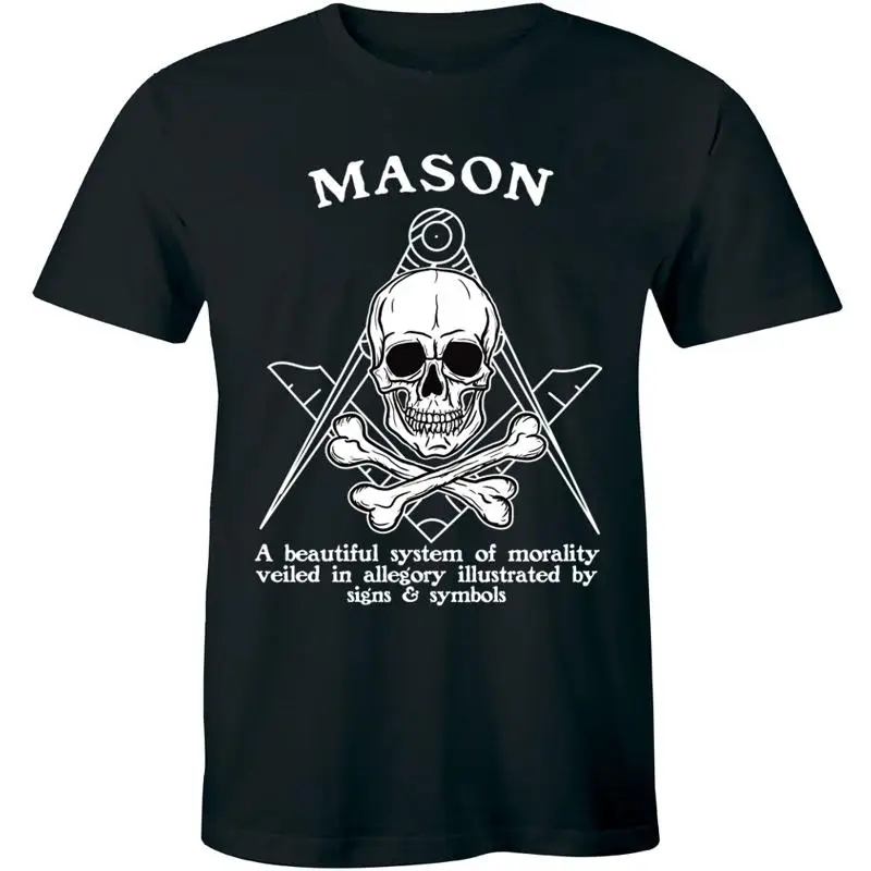 Mason A Beautiful System Of Morality Veiled In Illustrated By Sign Men's T-shirt