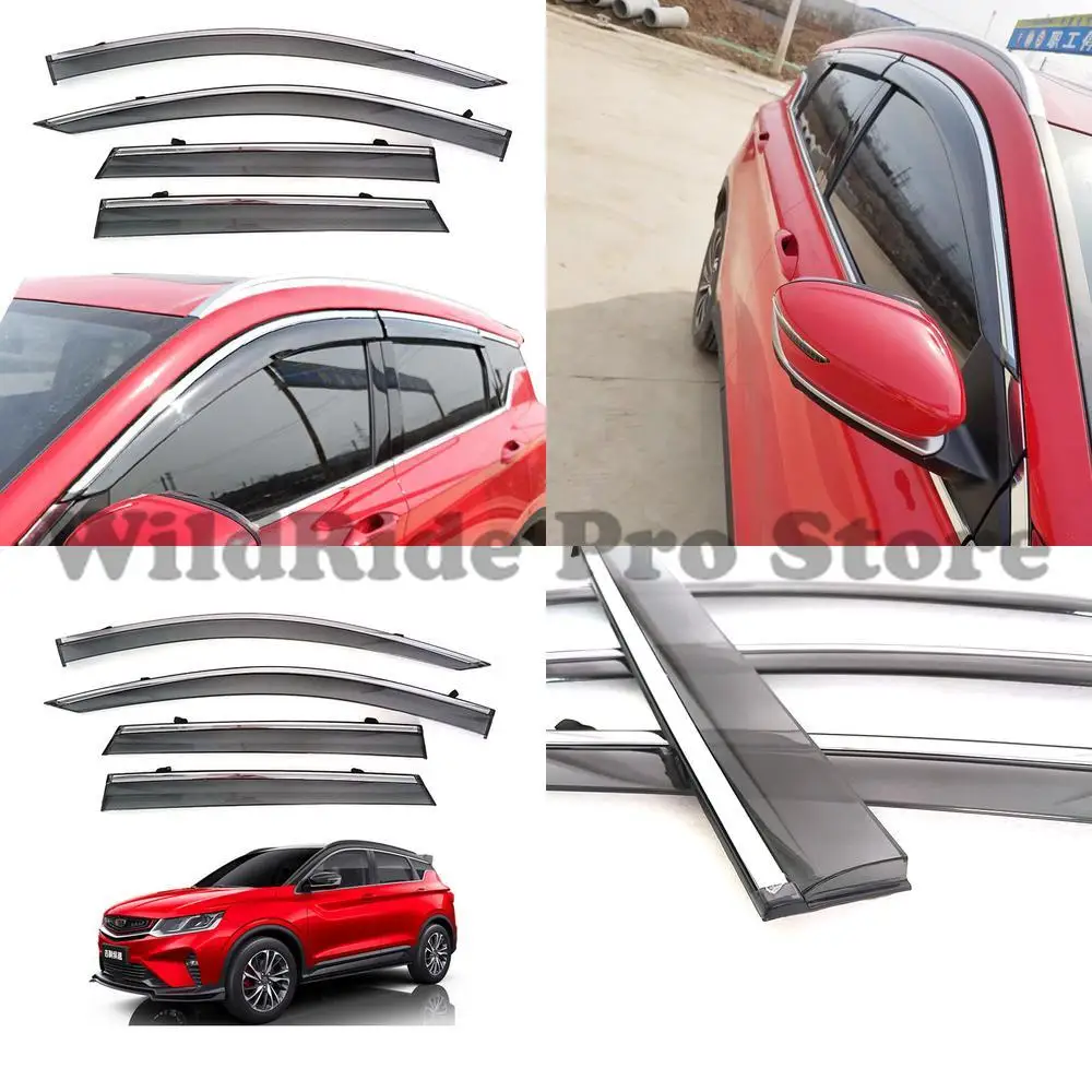 

1 комплект специально разработанных козырьков от дождя Geely Bin Yue 19-23 Bin Yue pro Coolray, оконные дождевики