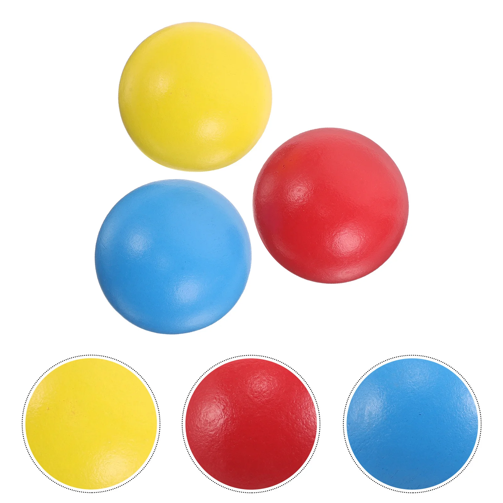 Replacement Croquet Balls 3 pcs Wooden Round Ball Set for Outdoor Lawn Games Children Kid Croquet Set Family Bonding Activity