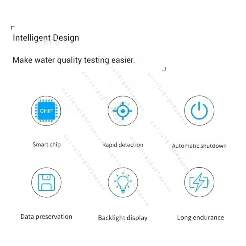 Water Quality Meter tester multi-functional water quality detector PH temperature residual chlorine turbidity AE86062