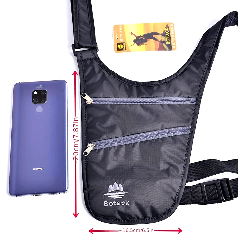 

1 шт., сумка через плечо из искусственной кожи, сумка для подмышек-скрытый дорожный противоугонный кошелек для хранения на открытом воздухе, для деловых поездок, невидимый дизайн