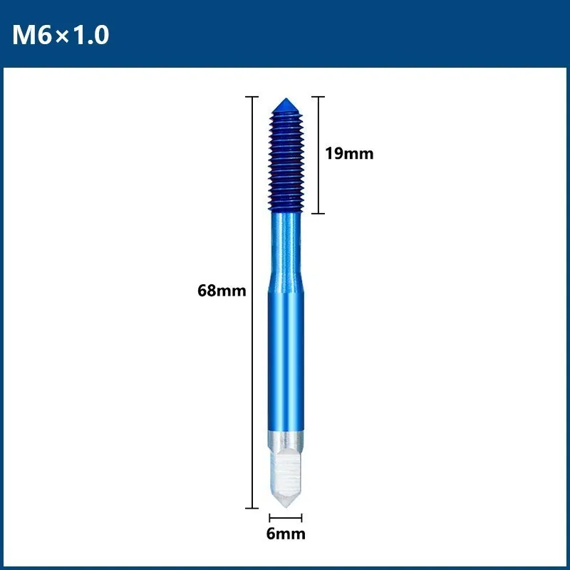Hampton Fluteless Forming Maschine Wasserhähne M2-M12 Nano Blau Beschichtete Faden Tap HSS Metrischen Tap Bohrer Extrusion Wasserhähne