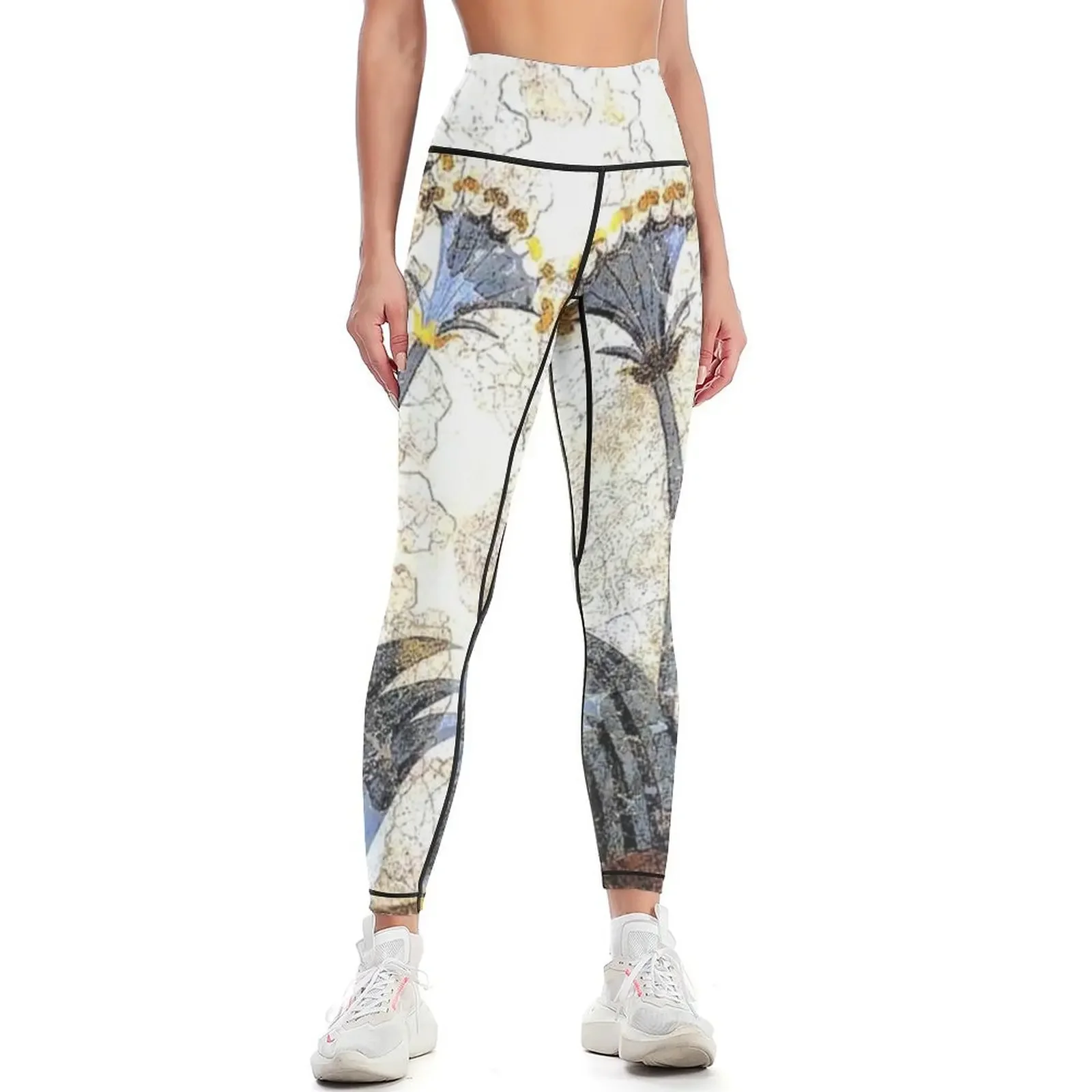 

Minoan Sea Daffodils "Lilies" Fresco Leggings jogging pants Women's sports pants Women's tights Women's push up Womens Leggings