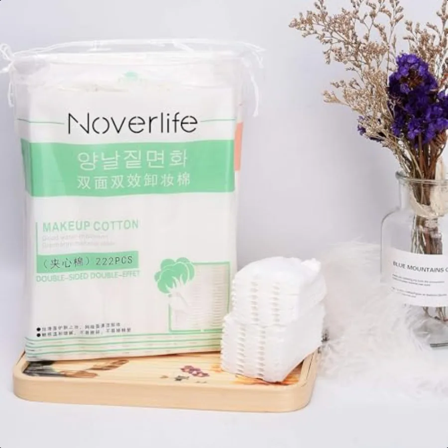 444PCS Square Cotton Pads for Face Ultra Soft LintFree Textured Facial Eye Makeup Remover Pads Face Pads Cleansing Cotton Squar