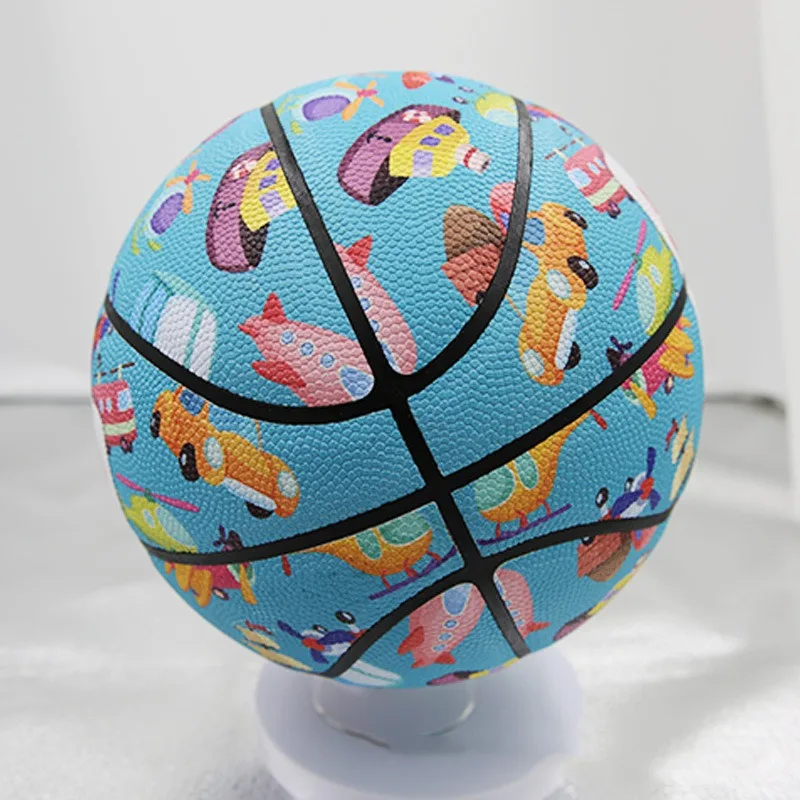 

Size 5 Basketball for Teenagers Cartoon PU Wear-resistant Game Ball Indoor Outdoor Team Training Group Competition Basketball