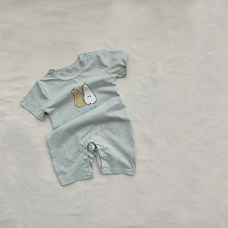 Newborn Baby Girl Boy Fruit Cotton Jumpsuit Summer Infant Toddler Child Short Sleeve Romper Casual Pullover Baby Clothes 3-18M