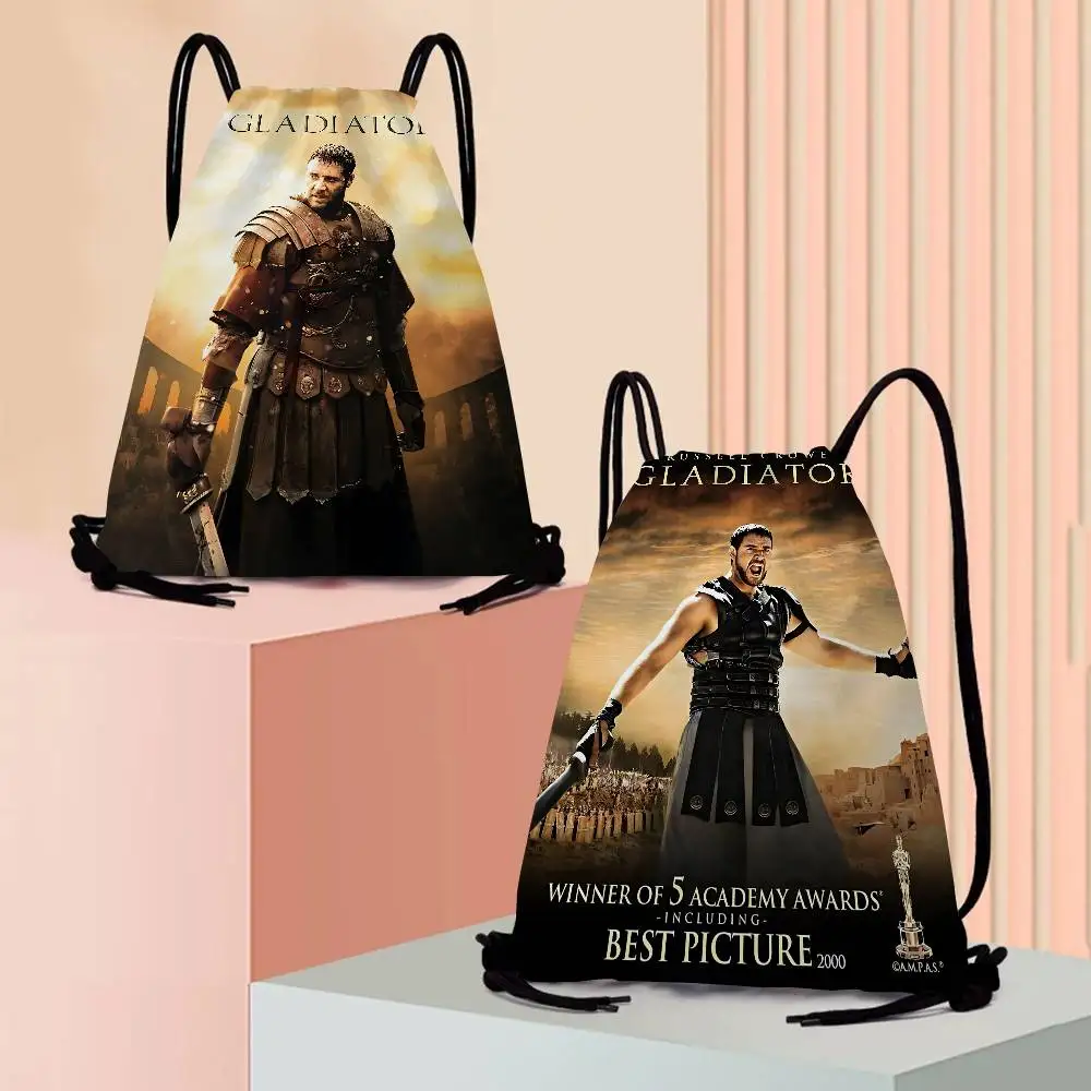 1 قطعة الفيلم الكلاسيكي G-Gladiator طباعة الرباط أكياس حقائب للهدايا الحفلات ، الرباط حقائب الظهر الرياضة الصالة الرياضية السفر الترفيه استخدام #1
