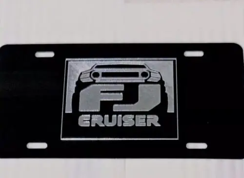 Cruiser 2 Car Tag Etched on Black Aluminum License Plate Aluminum