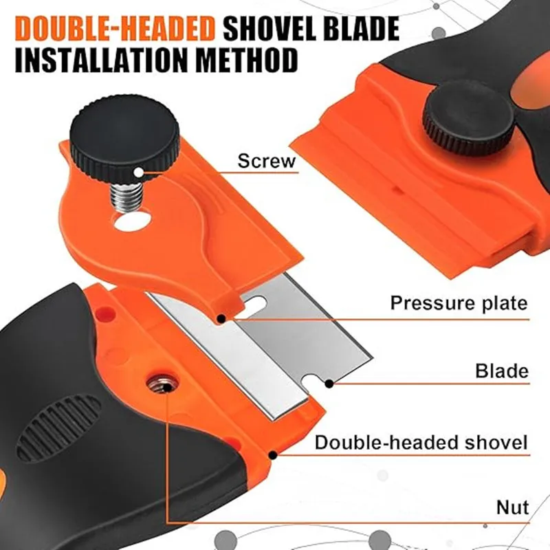 Clean Glass, Scraper Tool, Window Cleaning, Car Film Scraper, Scrape Off Glass Ceramic Glue, De-Icing, Kitchen, Household Use, W