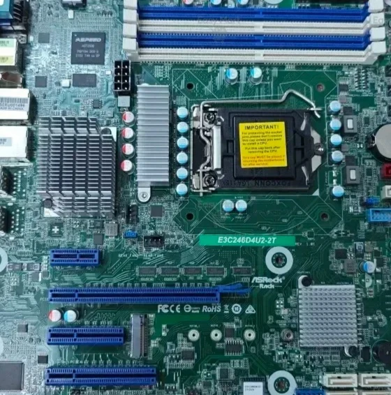 High-end New Main Board Yongqing E3C246D4U2-2T, MATX, IPMI, Dual Port X 5.50 Million Megabit NAS Preferred