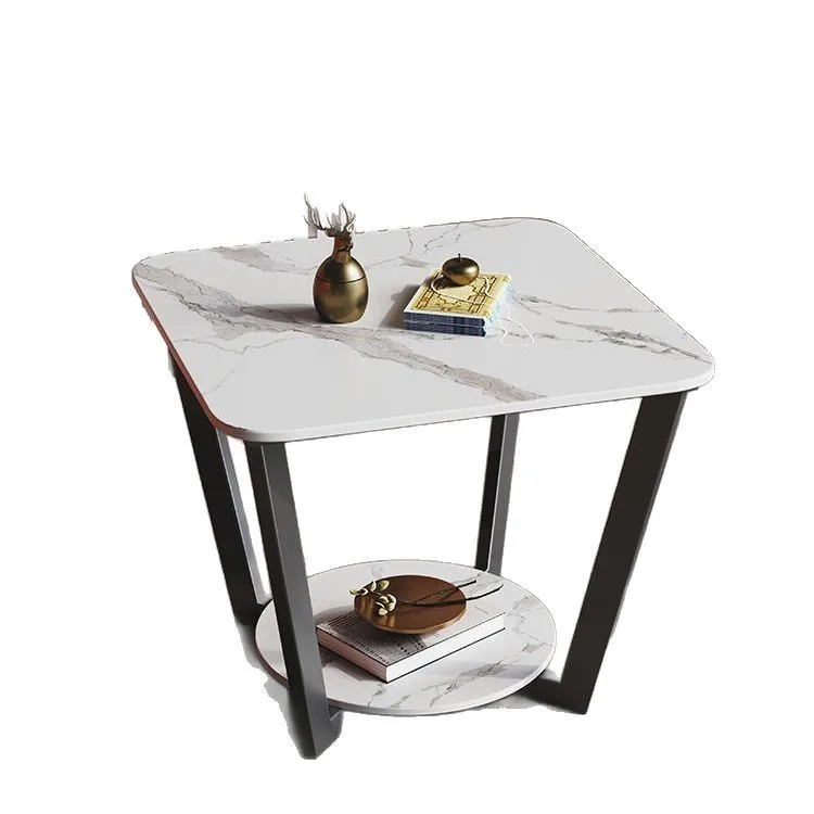 

Nordic simple rock slab edge few light luxury modern marble small apartment living room sofa